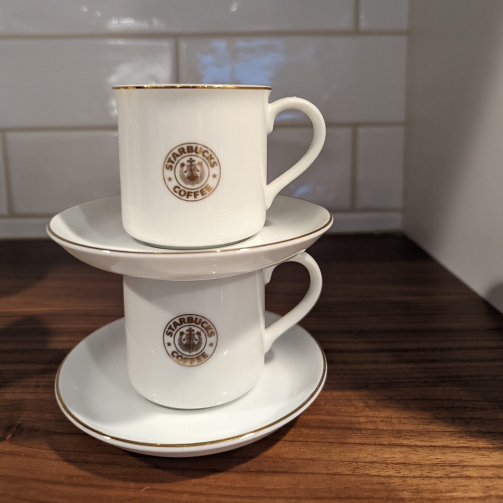 Starbucks set of 2 demitasse cup & saucers.